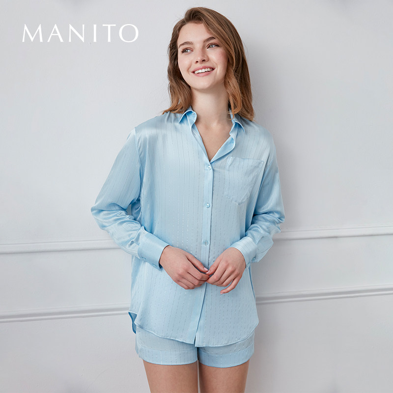 Galaxy银丝衬衫短裤真丝