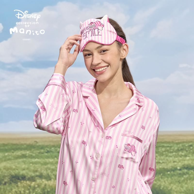 MANITO迪士尼柴郡猫合作系列 Cheshire桑蚕丝眼罩猫耳可爱眼罩