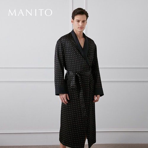 宽松睡袍MANITO/曼尼陀真丝男