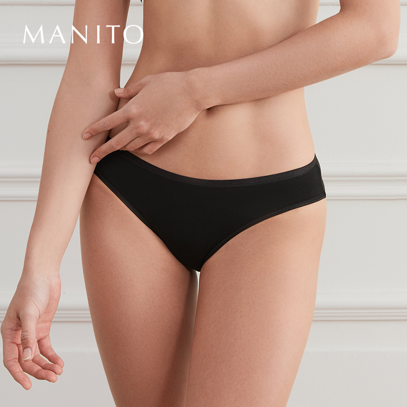 女士真丝莫代尔平角内裤无痕