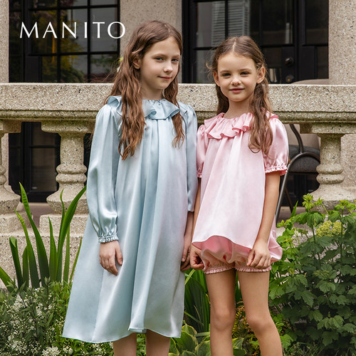 manito桑蚕丝连衣裙春夏可爱
