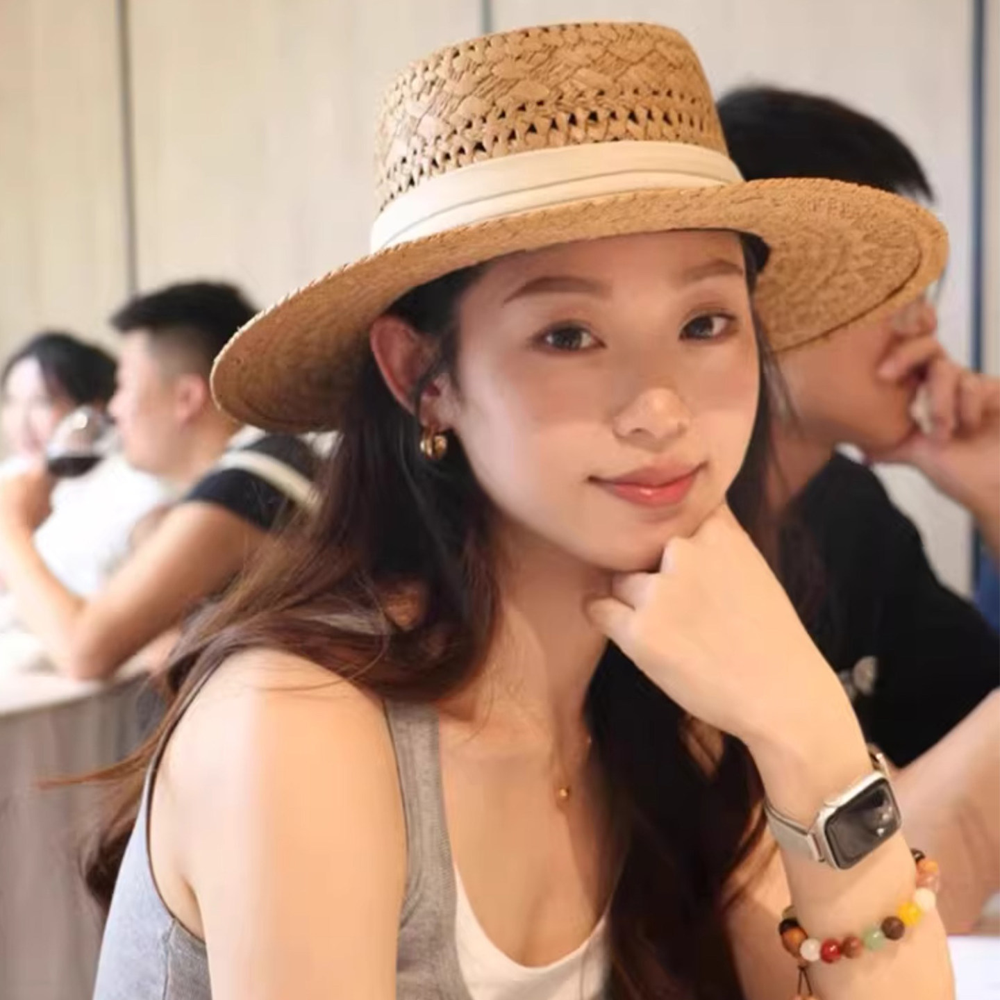 法式老钱风镂空草帽女夏遮阳防晒图片