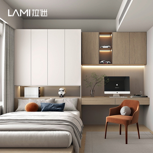 拉迷全屋定制卧室儿童房榻榻米床衣柜书房一体小房间整体设计定做