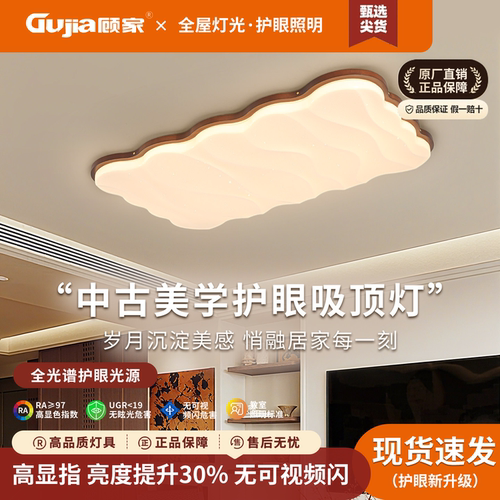 顾家中古风客厅吸顶灯满天星主灯星空护眼灯复古灯具全屋2025新款