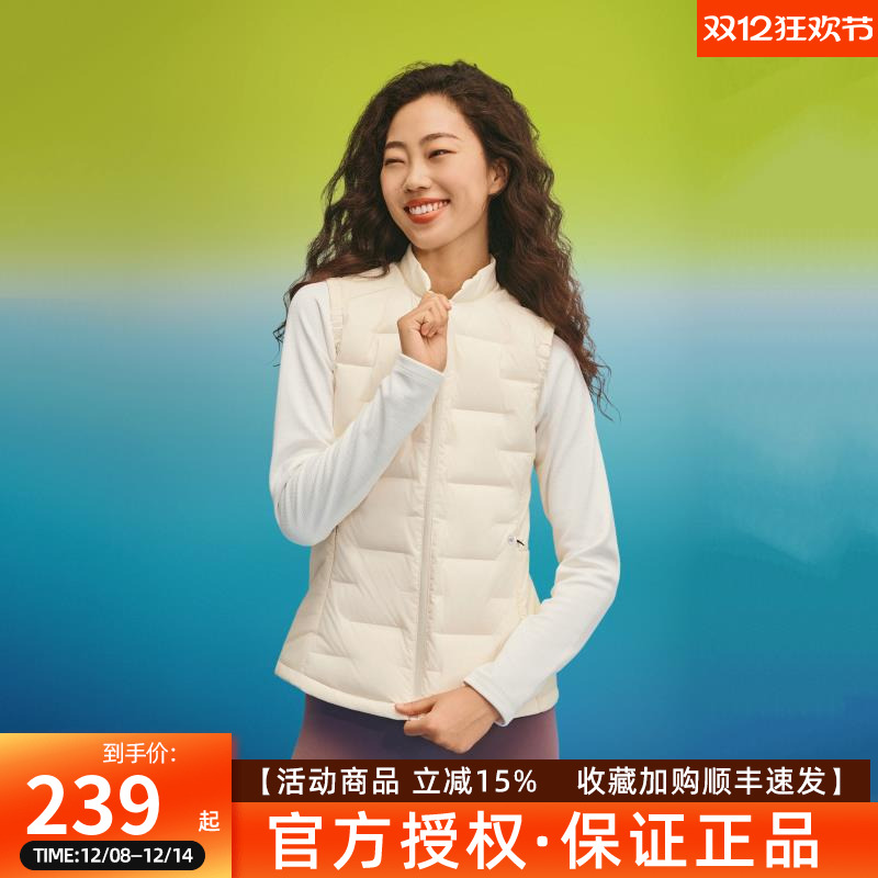 斯凯奇2024冬季女士羽绒马甲