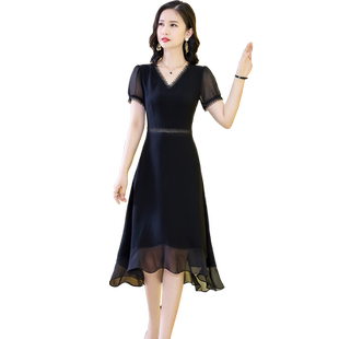 女人味高级感法式蕾丝气质连衣裙名媛2025新款夏季纯色优雅a字裙