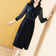 连衣裙职业品牌显瘦减龄妈妈洋气 长袖 黑色气质名媛2025初春季 新款