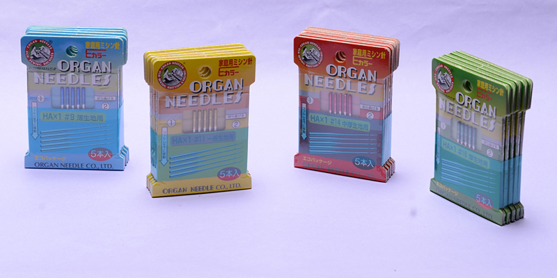 日本原装进口风琴机针蝴蝶家用电动多功能缝纫机9#11号14#16号针