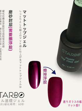 Starbo美甲磨砂封层瓶装罐装高亮高硬免洗日本甲油胶持久不掉包邮