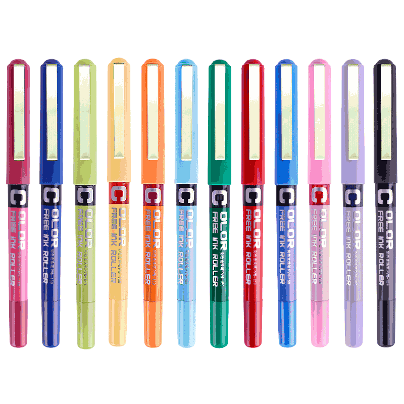 白雪PVN-159直液式走珠笔0.5mm/0.38mm/0.28mm中性笔彩色手账笔特细财会用专写小字彩笔勾线绘图记重点笔记笔