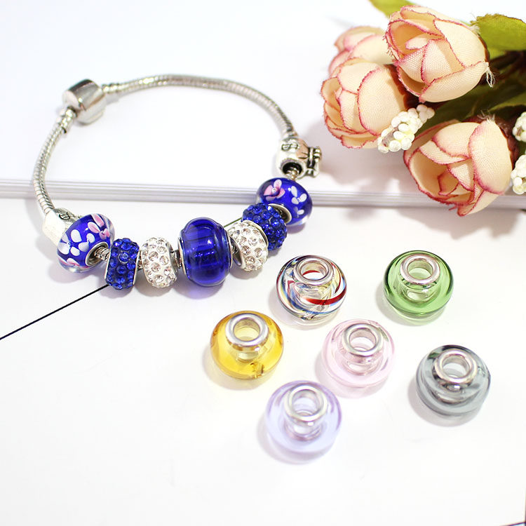 针孔精油珠琉璃珠串珠扁圆车轮珠手工diy项链手链香薰珠饰品配件