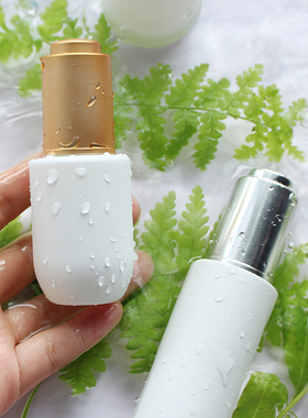 HOPECK金银按压滴管盖白色避光模制玻璃瓶18牙15-30ml粉底精油瓶