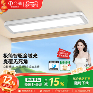 恋晴超薄电动晾衣架隐形阳台晾衣杆自动遥控升降大灯9202