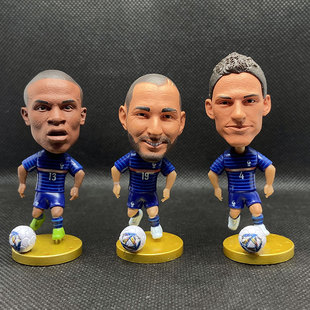 C罗梅西内马尔小贝足球6.5厘米人偶手办模型玩具摆件公仔礼物
