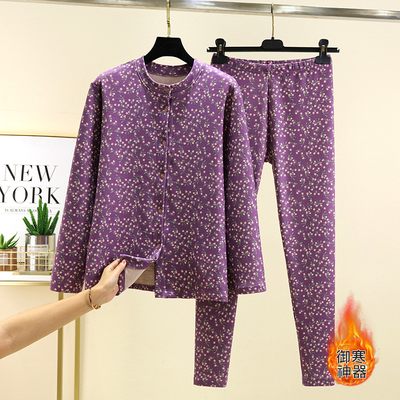 冬季长袖加绒保暖套装