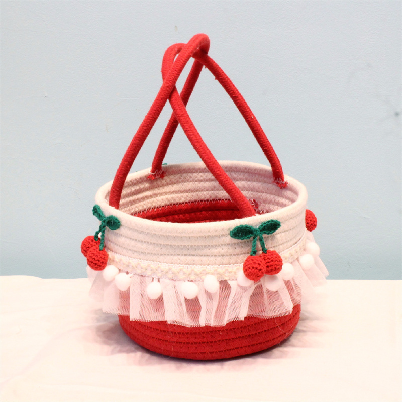 卡通時尚原創手工可愛小籃子