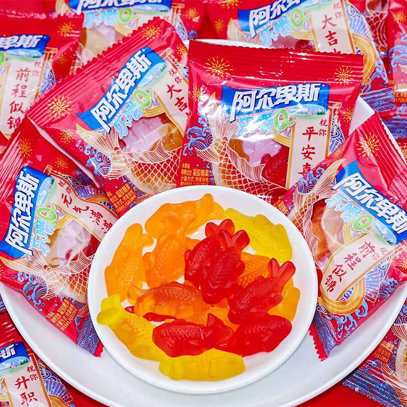 乐嚼qq锦鲤橡皮糖软糖散称散称