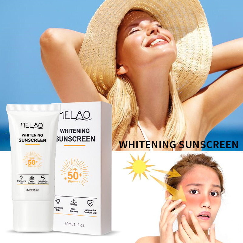 3支 跨境SPF50+亮白防霜不假白抵御紫外线清爽不油腻防乳液晒30ml