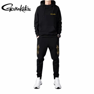 25新款伽玛卡兹秋冬季休闲套装卫衣裤钓鱼服保暖加绒透气抓绒保温