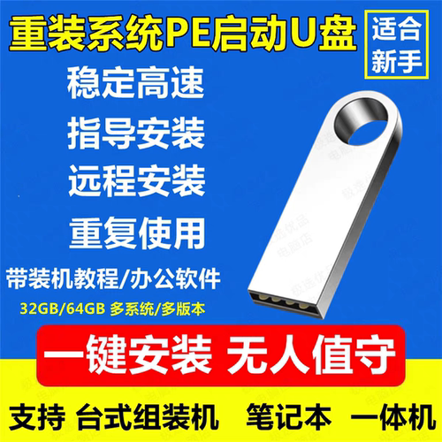 系统u盘电脑重装一键安装机win10专业7旗舰w11纯净pe启动通用优正