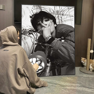 权志龙个人写真装饰画音乐工作室墙面明星挂画书房卧室GD周边壁画