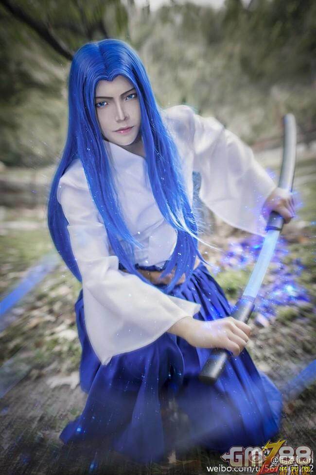 王者荣耀 经典 神梦一刀 橘右京 美人尖 cosplay假发