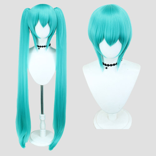 初音假发万用虎口夹115CM双马尾