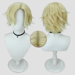 第五人格气象学家cos假发蓬蓬丝亚克丝白金色三七分长头皮顶短发