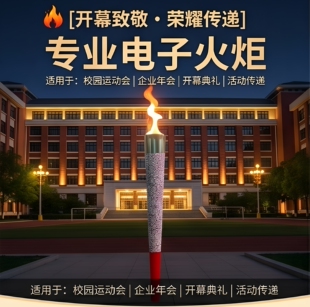 运动会手持火炬真火电子火炬火把公司庆典活动传递火把圣火道具