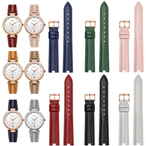 凹口女真皮手表带适配罗西尼蔻驰