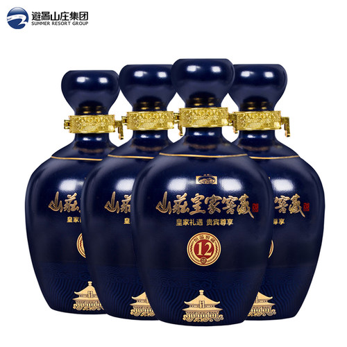 山庄皇家窖藏12 38度450ml*4/瓶整箱装   纯粮食浓香型白酒