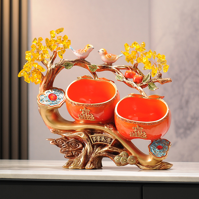 欧式家居馆柿子收纳摆件