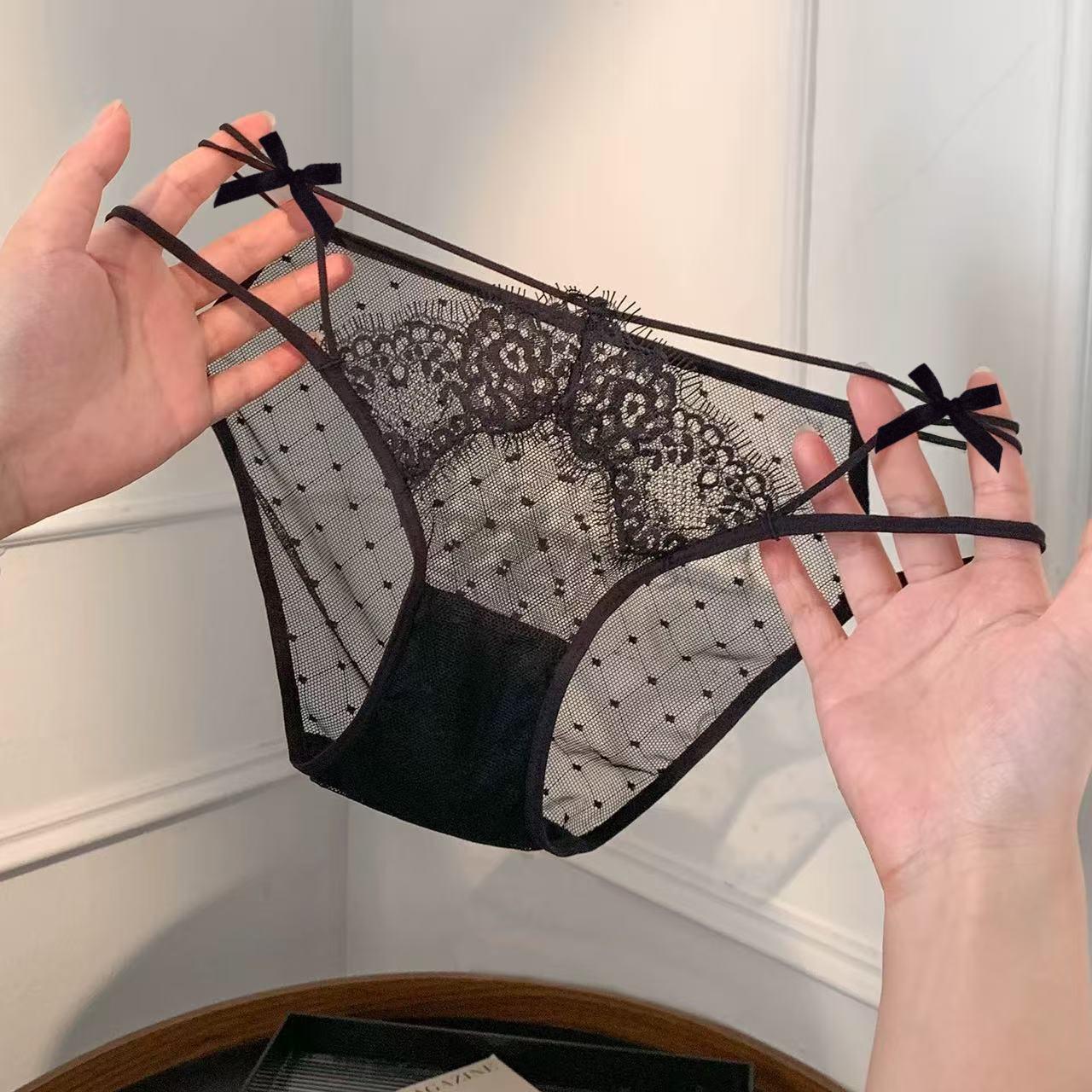 法式蕾丝内裤女纯欲性感高