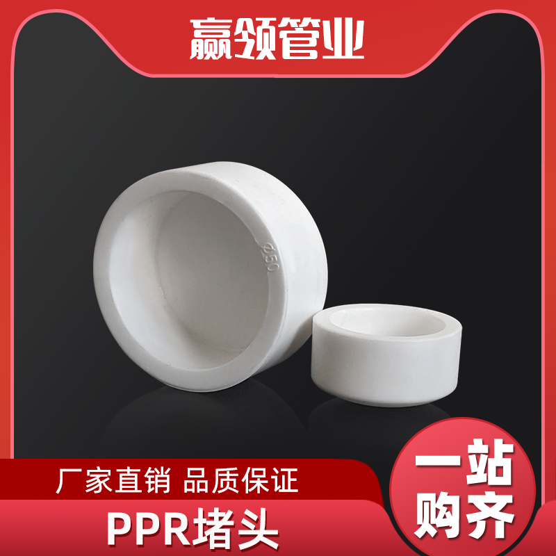 PPR水管热熔堵头4分6分2寸90/110热接1寸管帽管塞盖帽封头6寸160