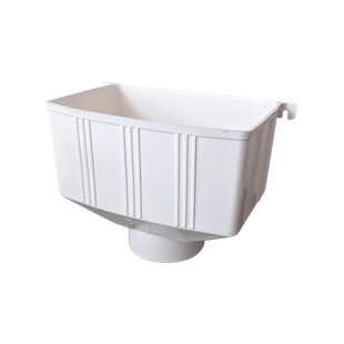 PVC排水管漏斗水槽下雨水斗积水落水斗75110160200墙壁集水槽4寸