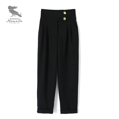 洛拉原创设计师款气质休闲裤T2218