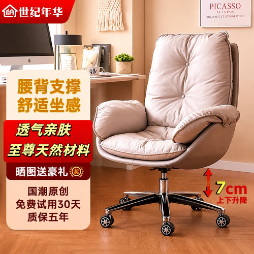 世纪年华人体工学真皮电脑椅