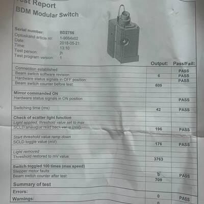 可议价Optoskand BDM模块式光束开关，型号BD2