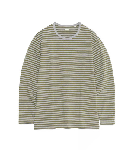 现货日单26SS COOLMAX Stripe Jersey日系复古百搭条纹长袖T恤