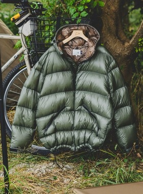 牛货羽皇南加小三角联名Pilgrim户外机能轻量700蓬排骨连帽羽绒服