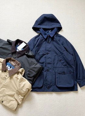 现货 日系户外 2L PERTEX 机能防水可拆帽军事风猎装夹克外套25SS