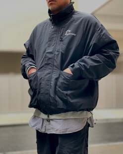 日系户外防撕裂尼龙多短款 JACKET 阔型立领口袋夹克 现货CMF