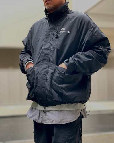 现货CMF PB JACKET 日系户外防撕裂尼龙多短款阔型立领口袋夹克