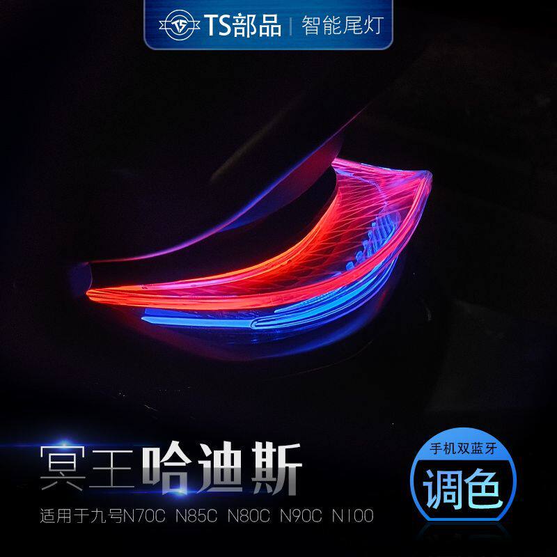 哈迪斯尾灯适用九号N系M系车灯M95C+mk2 M395Cmax M+M3流光后尾灯