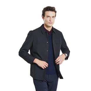 SHANSHAN杉杉男装翻领夹克男秋季中年爸爸商务休闲行政夹克外套男