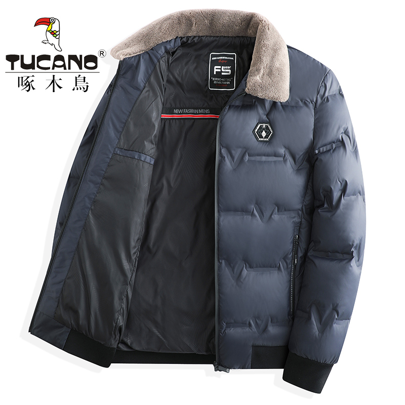 啄木鸟冬季男士加棉加厚棉衣外套