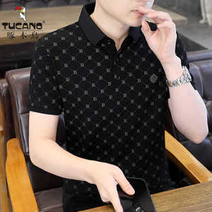 啄木鸟夏季翻领棉质短袖polo衫男