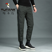 啄木鸟羽绒裤 运动休闲加绒保暖收脚防寒长裤 男女外穿2025冬季 新款