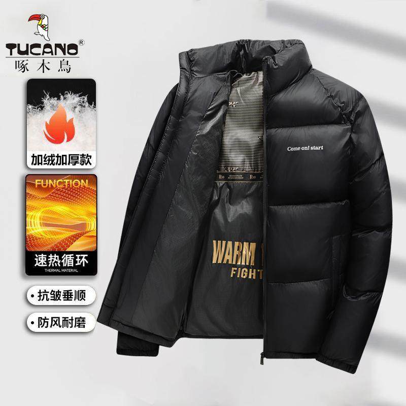 啄木鸟冬季男士立领棉衣新款时尚年轻男装棉服外套夹克轻薄男棉袄