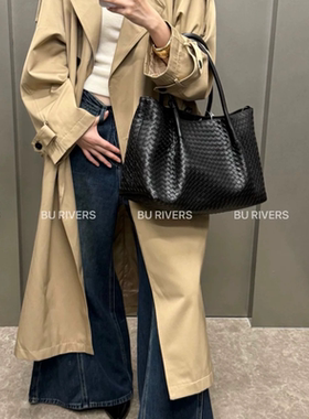 BU RIVERS-秋上新大牌极简老钱风收腰气质风衣(配腰带)S32266